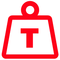 Icono toneladas de carga
